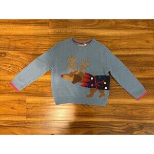 NWT Mini Boden Dachshund Holiday Sweater, Size 3-4